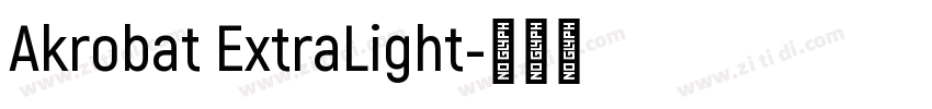 Akrobat ExtraLight字体转换